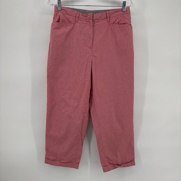 Lauren‎ Ralph Lauren Petite Red Gingham Cropped Pants Size 12P - Picture 3 of 8